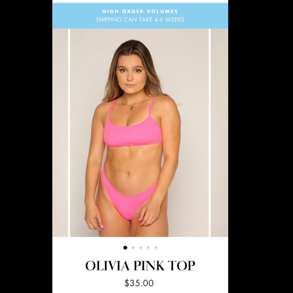 Never been opened PINK bathing suite top & bottom